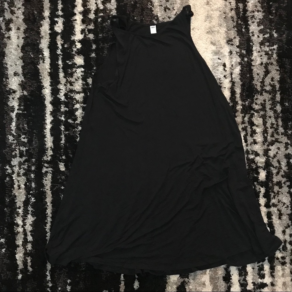 Like new old navy jersey black swing dress XL